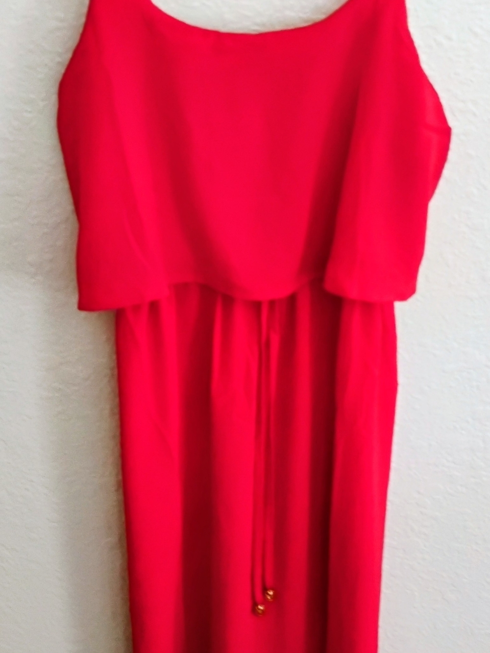 Bright Red Sleeveless Maxi Dress